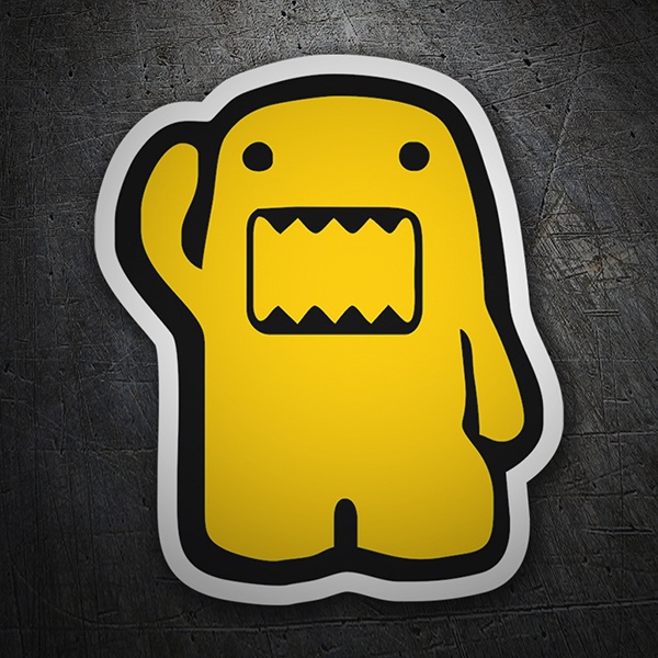 Car & Motorbike Stickers: Domo kun yellow