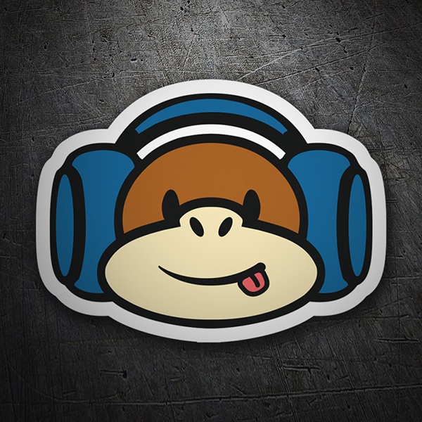 Car & Motorbike Stickers: Monkey Music DJ