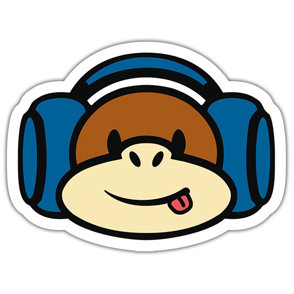 Car & Motorbike Stickers: Monkey Music DJ
