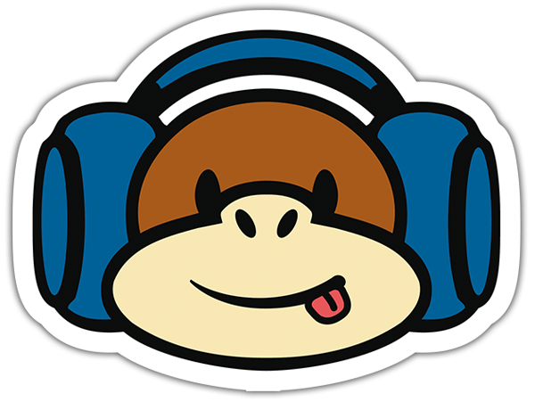 Car & Motorbike Stickers: Monkey Music DJ