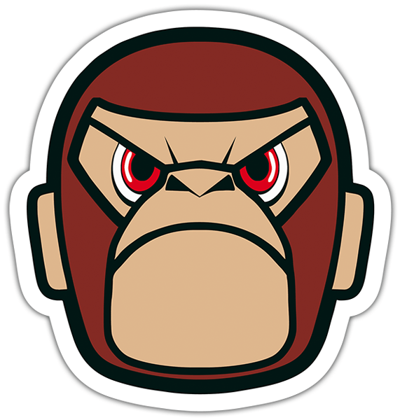 Car & Motorbike Stickers: Angry monkey 0