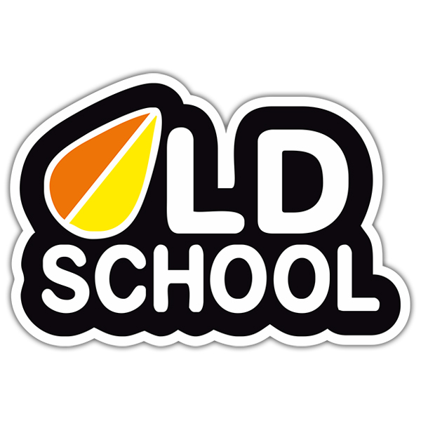 Car & Motorbike Stickers: OLD SCHOOL with Surfboard