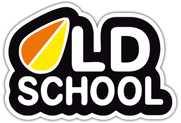 Car & Motorbike Stickers: OLD SCHOOL with Surfboard