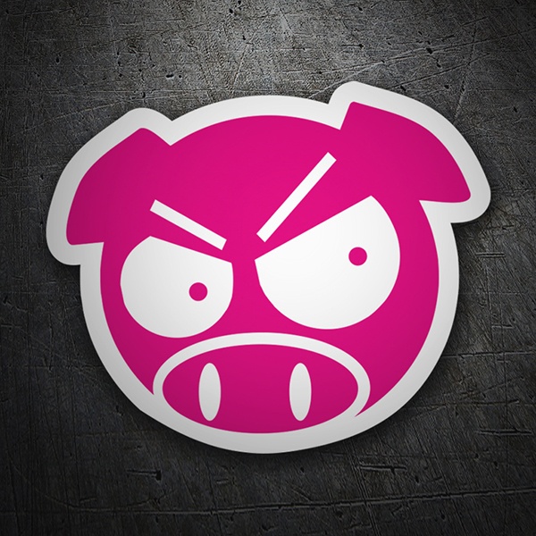 Car & Motorbike Stickers: Pig Subaru angry