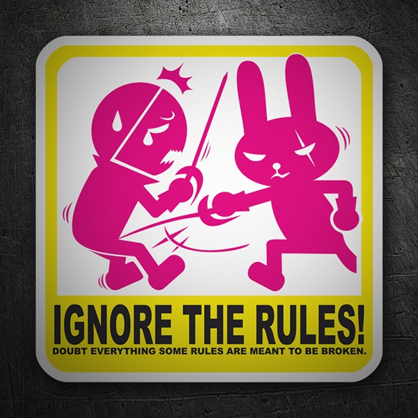 Car & Motorbike Stickers: Ignore the Rules with Human and Rabbit