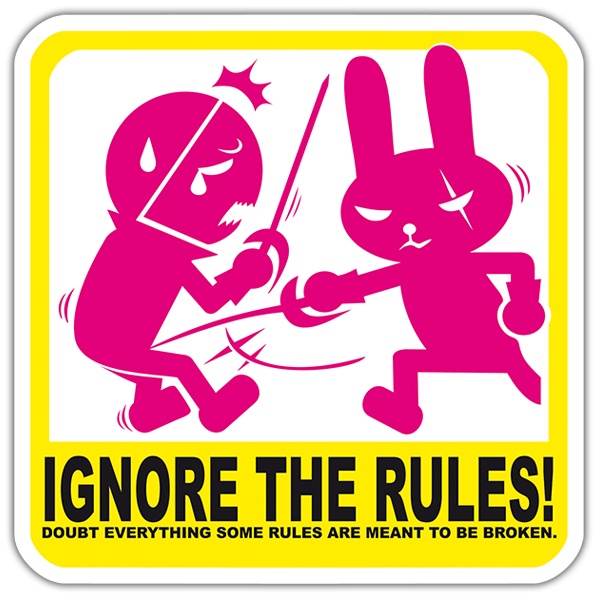 Car & Motorbike Stickers: Ignore the Rules with Human and Rabbit