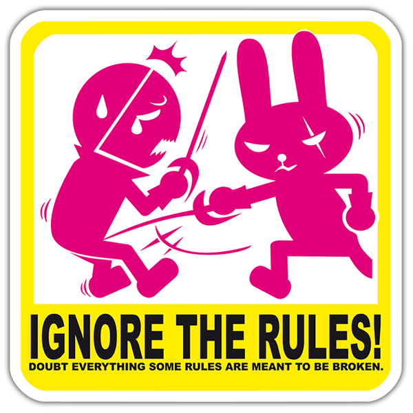 Car & Motorbike Stickers: Ignore the Rules with Human and Rabbit