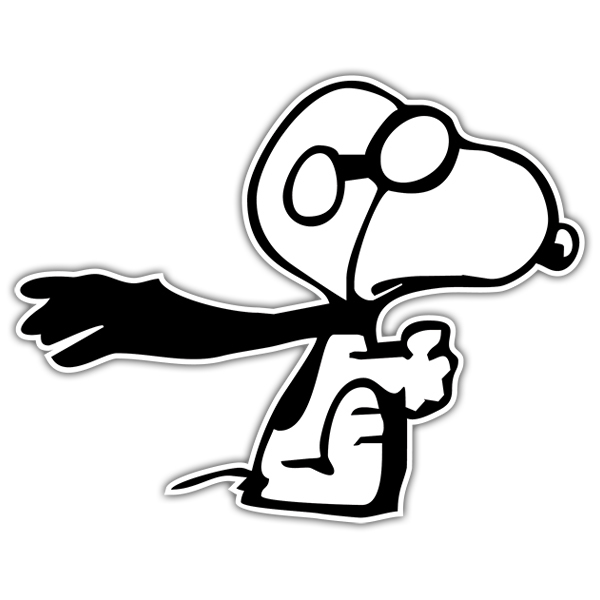 Car & Motorbike Stickers: Snoopy pilot