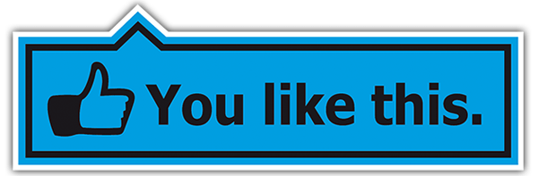 Car & Motorbike Stickers: You like this (Facebook) 0