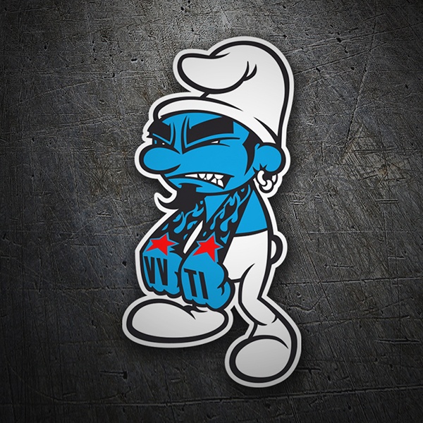 Car & Motorbike Stickers: Tattooed Smurf