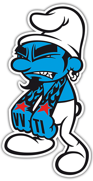 Car & Motorbike Stickers: Tattooed Smurf