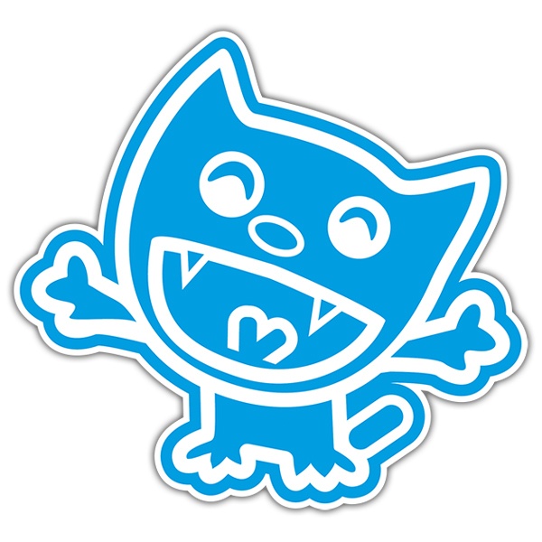 Car & Motorbike Stickers: Happy cat