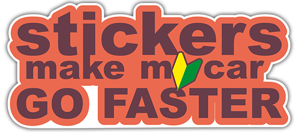 Car & Motorbike Stickers: Stickers make my car go faster