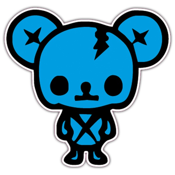 Car & Motorbike Stickers: Zombie Bear JDM with Stripes and Star