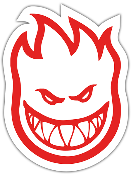 Car & Motorbike Stickers: Spitfire red and white