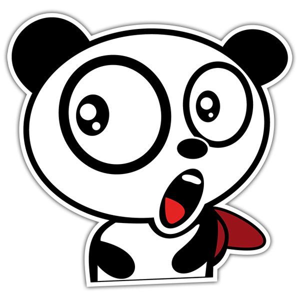 Car & Motorbike Stickers: Surprised panda bear