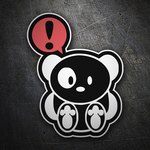 Car & Motorbike Stickers: Bear exclamation point