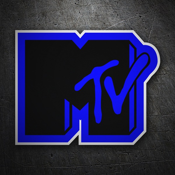 Car & Motorbike Stickers: MTV blue and black 1