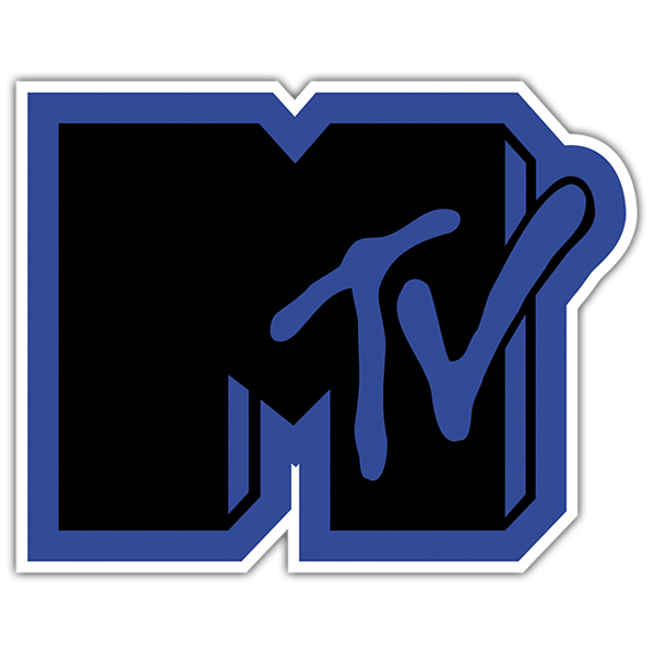 Car & Motorbike Stickers: MTV blue and black