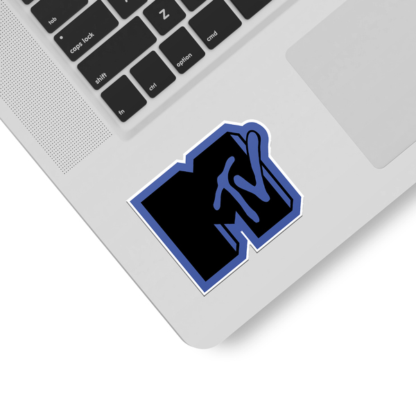 Car & Motorbike Stickers: MTV blue and black