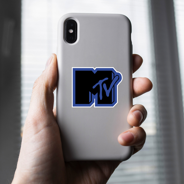 Car & Motorbike Stickers: MTV blue and black