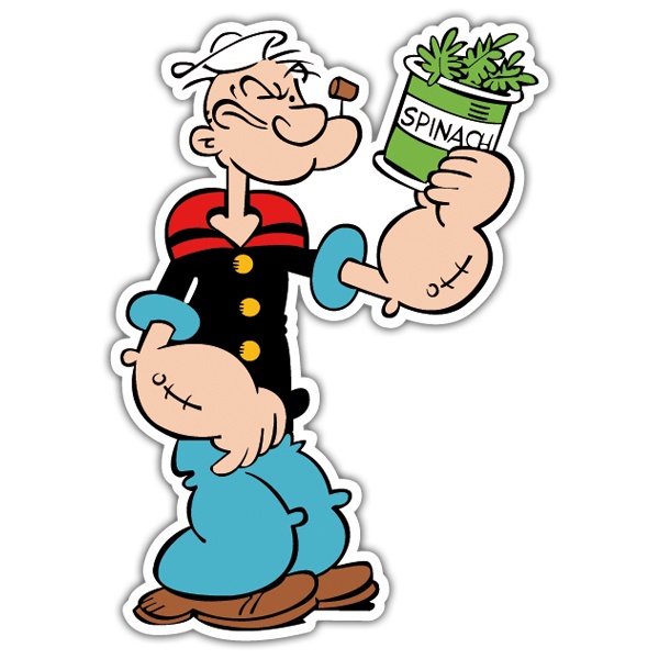 Car & Motorbike Stickers: Popeye Spinach