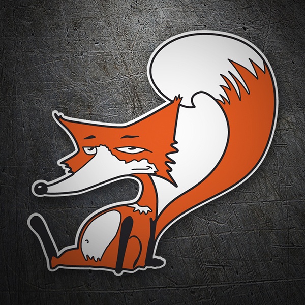 Car & Motorbike Stickers: Tired fox