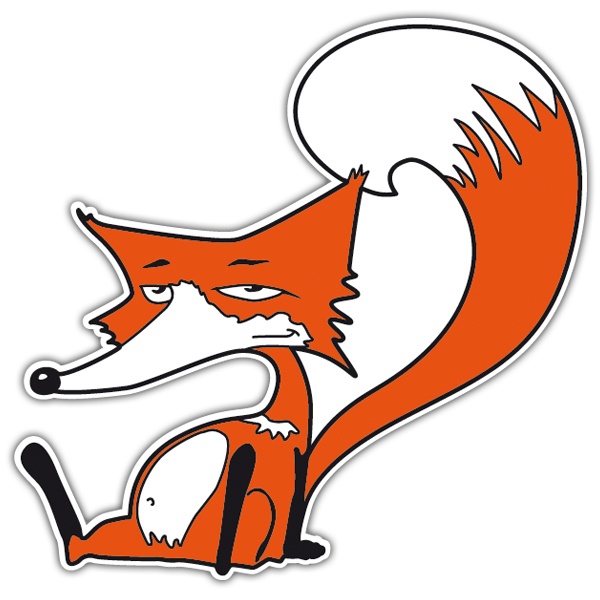 Car & Motorbike Stickers: Tired fox