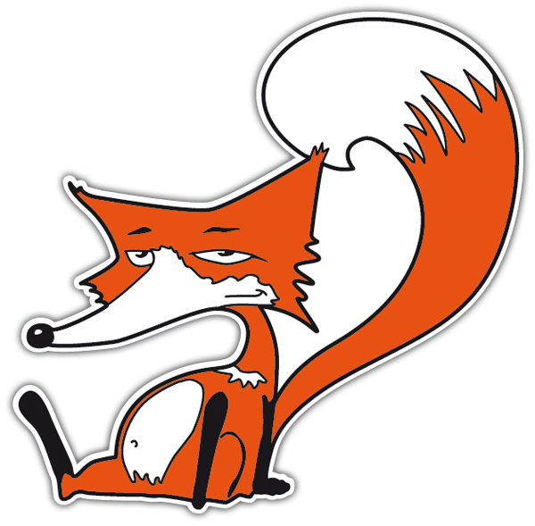 Car & Motorbike Stickers: Tired fox