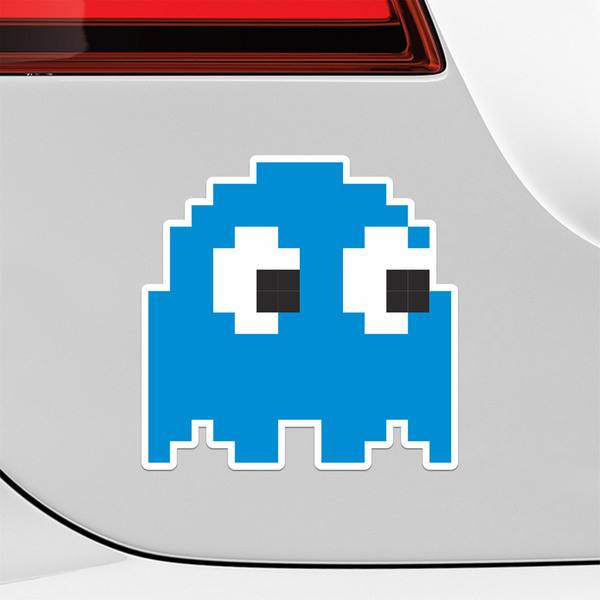 Pac-Man Blue Ghost Decal 0