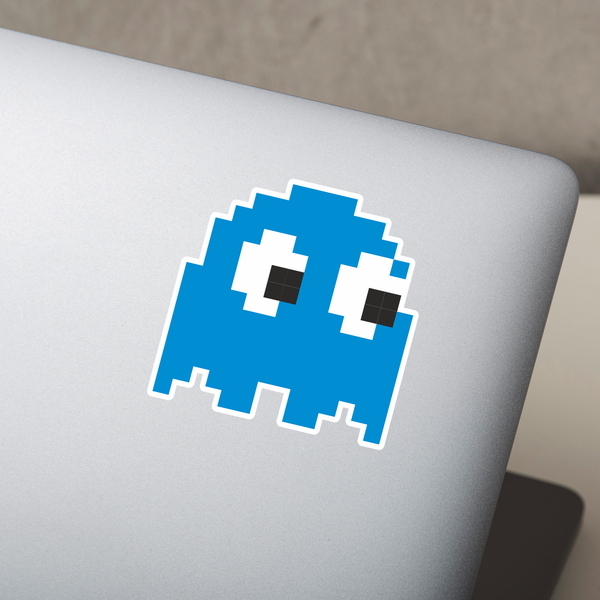 Pac-Man Blue Ghost Decal 2