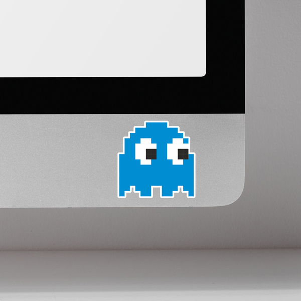 Pac-Man Blue Ghost Decal 3
