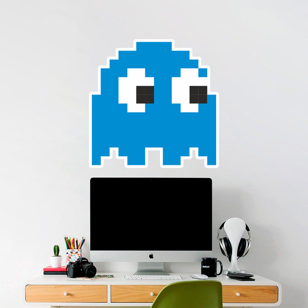 Pac-Man Blue Ghost Decal 4