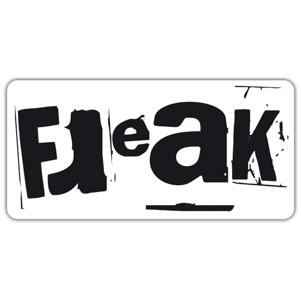 Car & Motorbike Stickers: Freak with Worn Effect