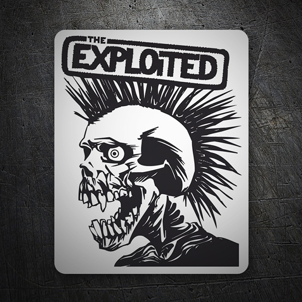 Car & Motorbike Stickers: Illustration of Punk Skeleton with The Exploited