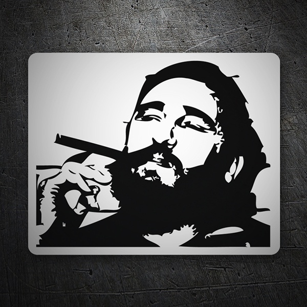 Car & Motorbike Stickers: Fidel Castro fumant 1