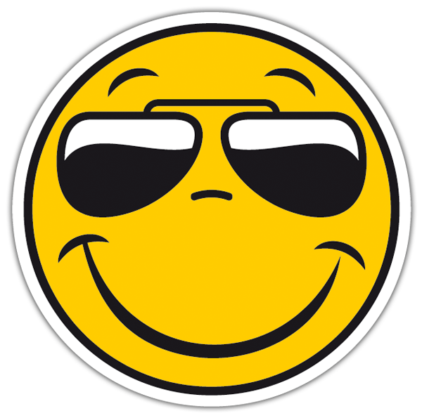 Car & Motorbike Stickers: Smiley Face Sunglasses