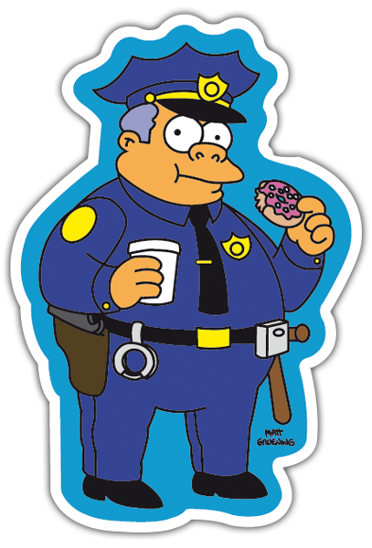 Car & Motorbike Stickers: Chief Wiggum