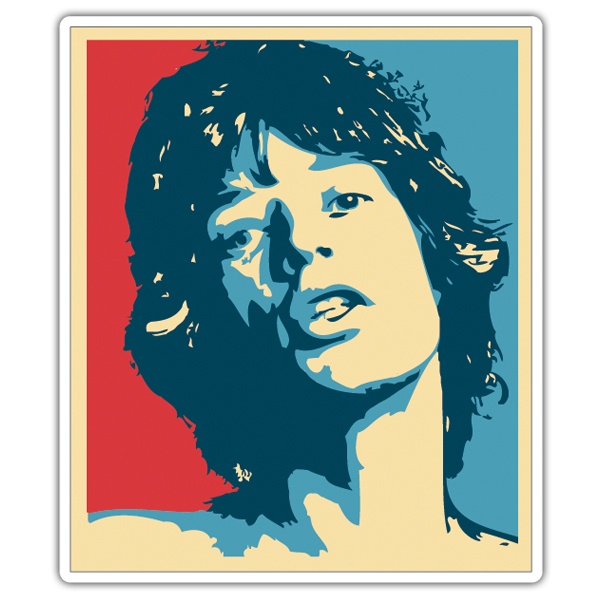 Car & Motorbike Stickers: Mick Jagger Hope