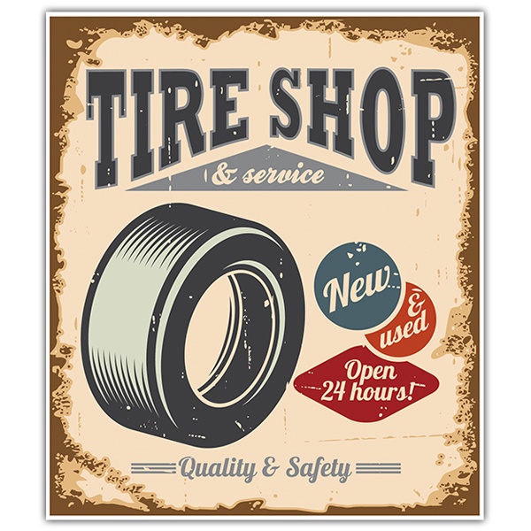 Car & Motorbike Stickers: Tire Shop