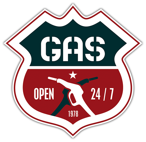 Car & Motorbike Stickers: Open Gas 0