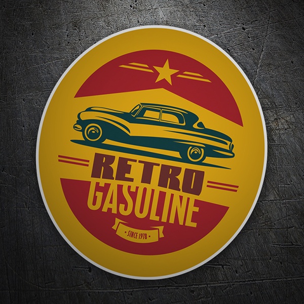 Car & Motorbike Stickers: Retro Gasoline