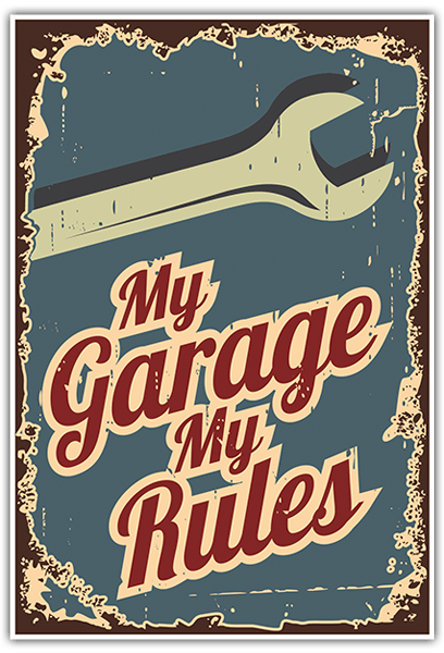 Car & Motorbike Stickers: My Garage My Rules 0