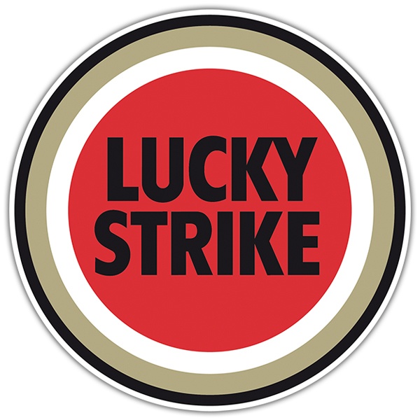 Car & Motorbike Stickers: Lucky Strike Circular Logo