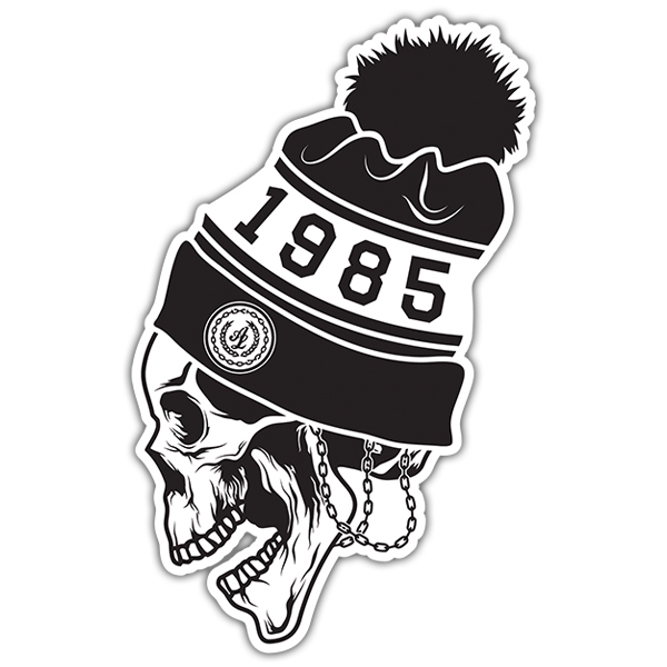Car & Motorbike Stickers: Skull 1985 Dise&ntilde;o Vinilo Decorativo