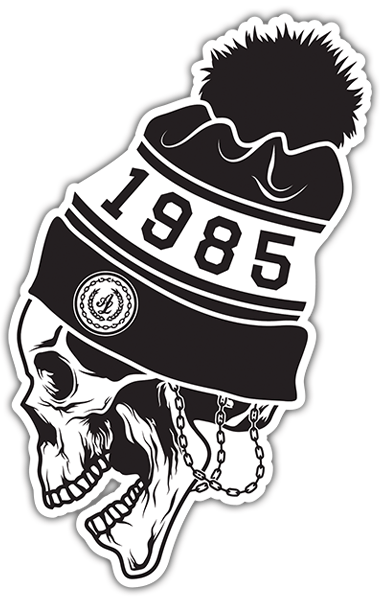 Car & Motorbike Stickers: Skull 1985 Dise&ntilde;o Vinilo Decorativo