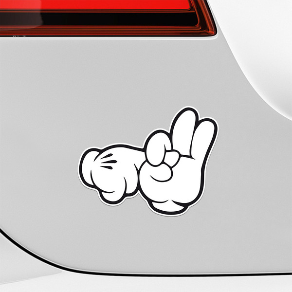 Car & Motorbike Stickers: Mickey Hands