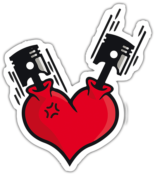 Car & Motorbike Stickers: Piston Heart