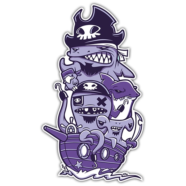 Car & Motorbike Stickers: Pirate Tower