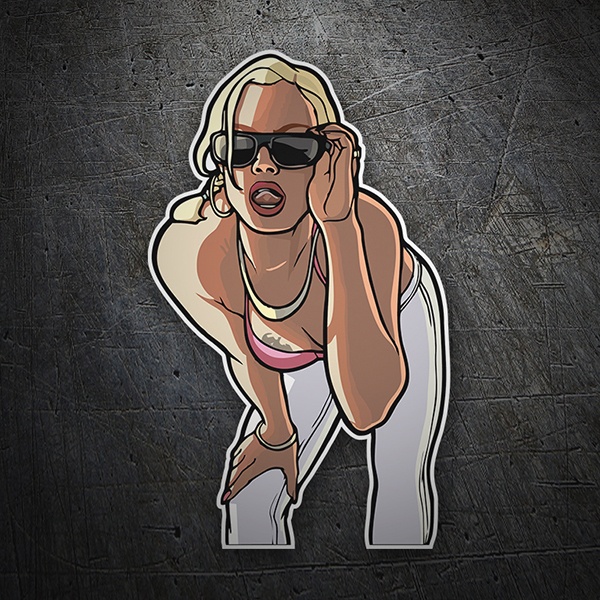 Car & Motorbike Stickers: Sexy girl from Grand Theft Auto